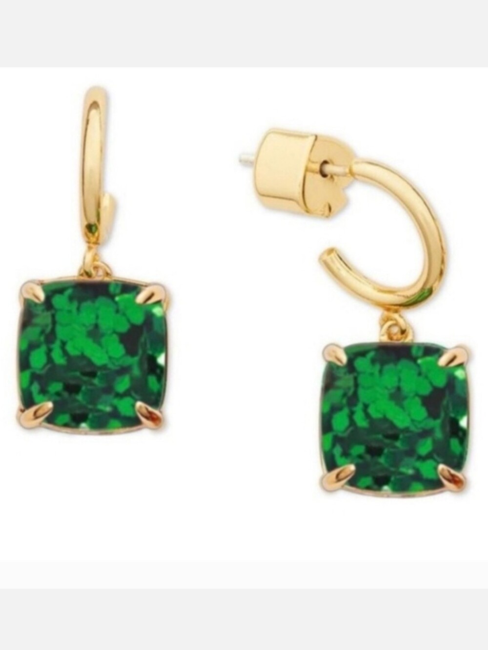 Kate Spade Mini Square Huggie Earrings New